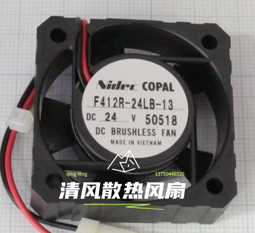 Nidec F412R-24LB-13 24V 4012 4CM厘米变频器机箱直流散热风扇