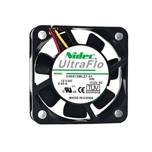 4cm 4010 机箱散热风扇 Nidec 0.05A超静音风扇 U40X12MLZ7