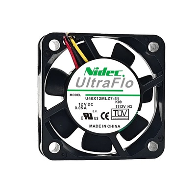 Nidec U40X12MLZ7-51/52 4cm 4010 0.05A超静音风扇 机箱散热风扇