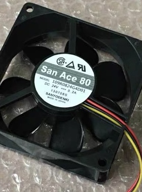 109R0824G4D01全新san ace80 8025 24V 0.2A 3线轴流变频器风扇