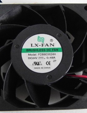 全新现货 LX-FAN风机 FDB803824H 8038 24V 0.48A 2线 变频器风扇