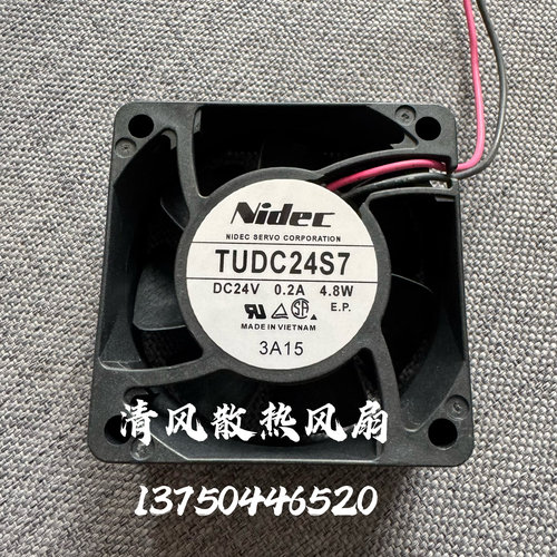 nidec TUDC24S7 24V 0.2A 4.8W 6025 6CM 双滚珠 变频器散热风扇