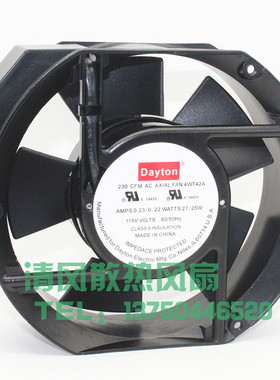 全新Dayton 239 CFM AC AXIAL FAN 4WT42A 115V 0.23/0.22A风扇