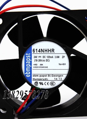 A5E01052493AE 24V 125mA 3.0W 6025 125mA 614NHHR机箱散热风扇