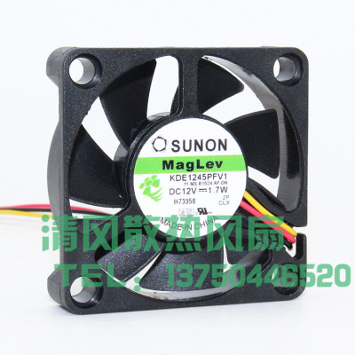 建准SUNON 4.5CM 4510 12V 1.7W KDE1245PFV1 超静音机箱散热风扇