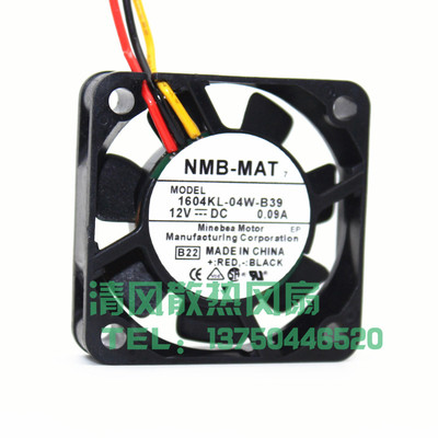 NMB 1604KL-04W-B39 4010 12V 0.09A 4CM/厘米安川伺服驱动器风扇