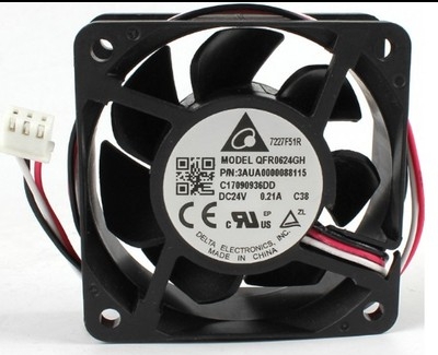 全新 QFR0624GH 6025 6cm 24V 0.21A 变频器控制柜散热风扇