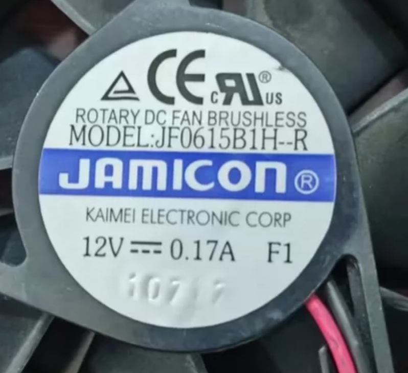JAMICON凯美 JF0615B1H-R 12V 0.17A 6015 6厘米机箱电源散热风扇