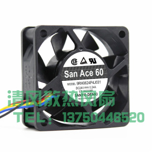 9RH0624P4J031 4线 24V 6025 PWM变频器散热风扇 0.24A 三洋SANYO