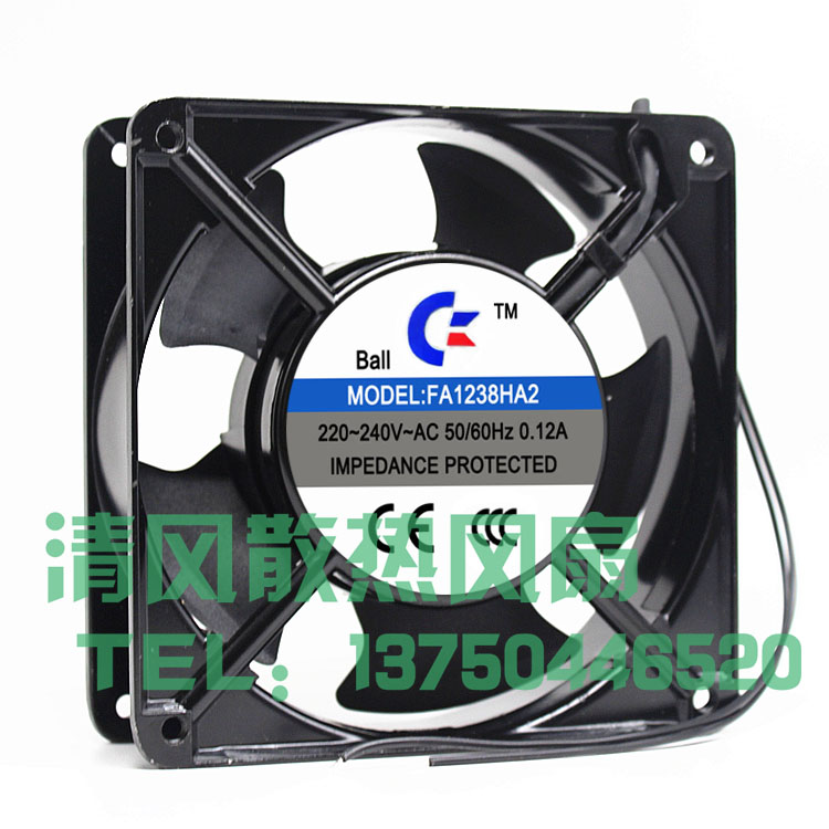 FA1238HA2 12038 220~240V~AC 0.12A 12CM 机箱机柜轴流散热风机