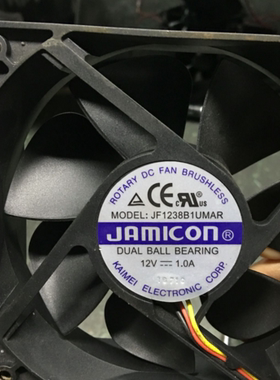 JAMICON JF1238B1UMAR 12CM 12V 1.0A 12038 大风量机箱散热风扇
