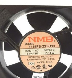 4715PS-23T-B30 230V 15/14W 120*120*38MM 原装NMB铝框风扇