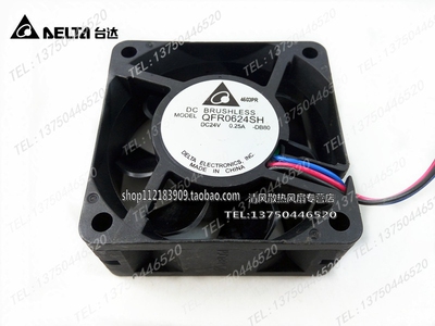 原装QFR0624SH 6CM/厘米 6025 24V 0.25A 双滚珠 变频器散热风扇