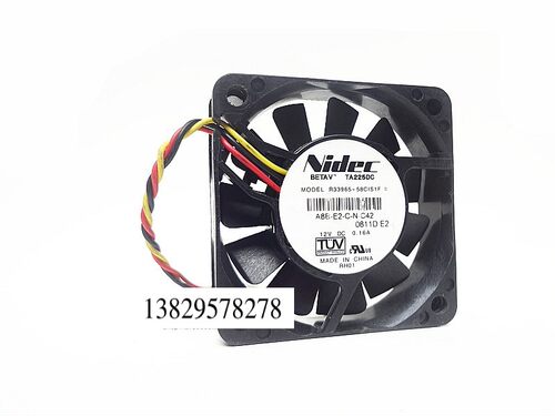 NIDEC 6015 12V 0.16A 6CM3线 CPU 机箱电源 风扇 R33965-58C1S1F