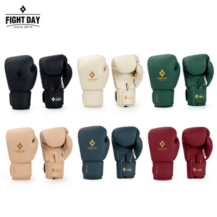 fightday拳套拳击手套哑光高端质感拳套男女专业泰拳散打搏击拳套