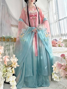 唐制汉服女春色几分重工刺绣中国风大袖衫诃子裙超仙日常穿春夏款