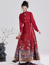 原创红色马面裙敬酒服新娘2023新款新中式结婚礼服订婚套装婚服女
