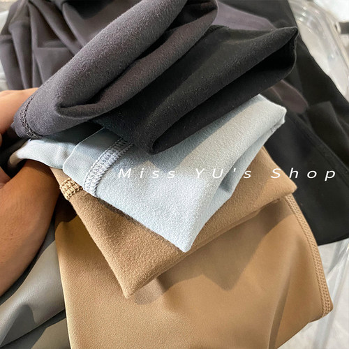 JOJSLULUY高弹薄绒瑜伽裤冬