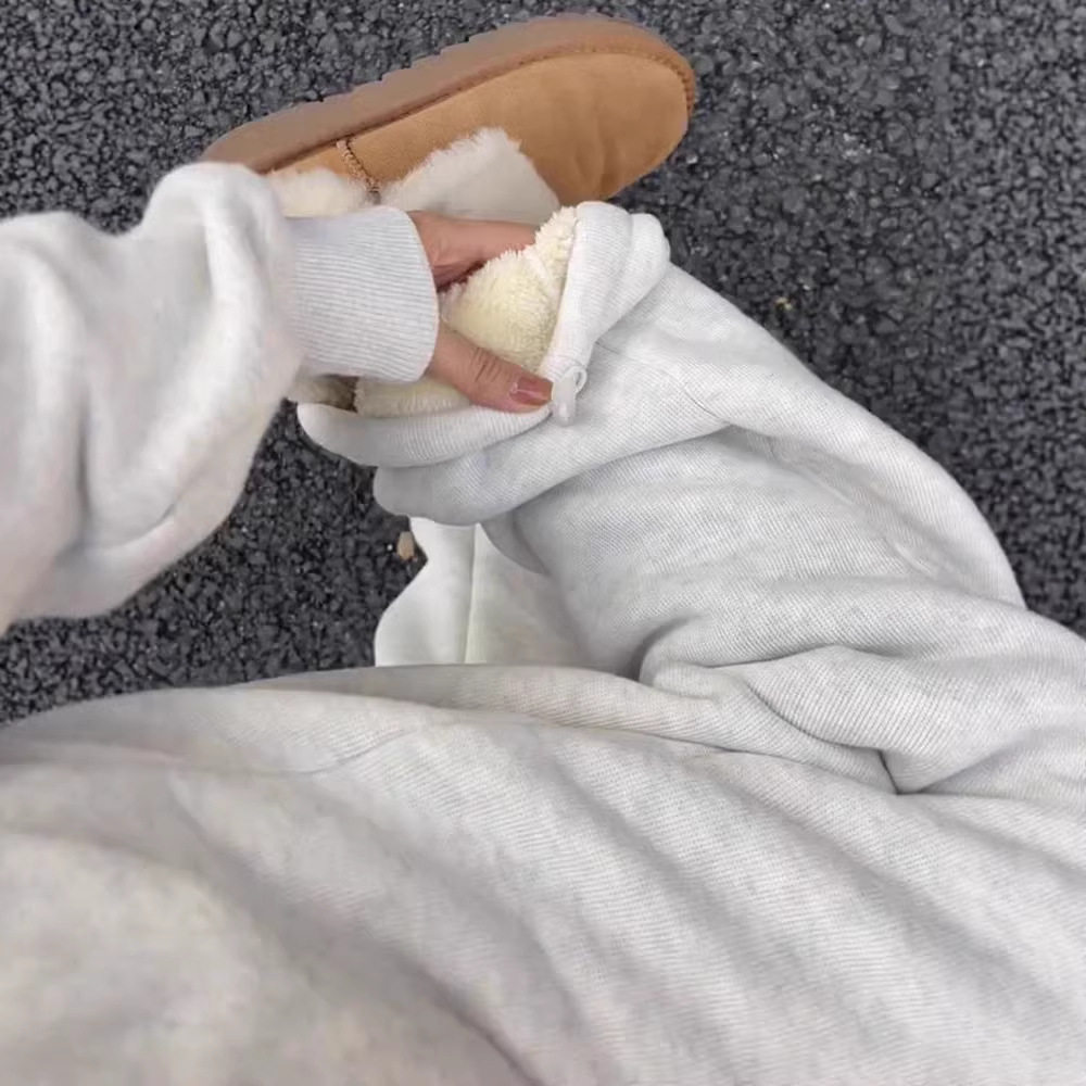 羊羔绒运动裤子女冬季高腰休闲加厚棉裤阔腿直筒小个子加绒卫裤,女装/女士精品,卫裤,淘宝优惠券,粉丝福利购,淘宝优惠卷