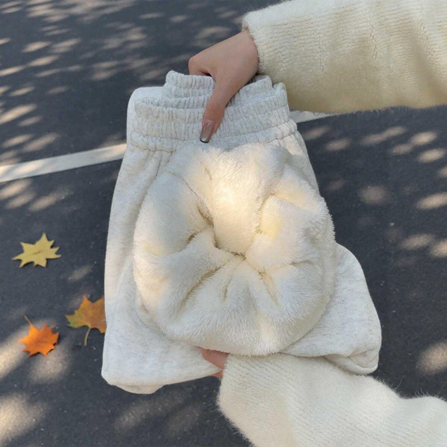 羊羔绒卫裤女秋冬加绒加厚小个子胖mm大码宽松香蕉直筒运动阔腿裤,女装/女士精品,卫裤,淘宝优惠券,粉丝福利购,淘宝优惠卷