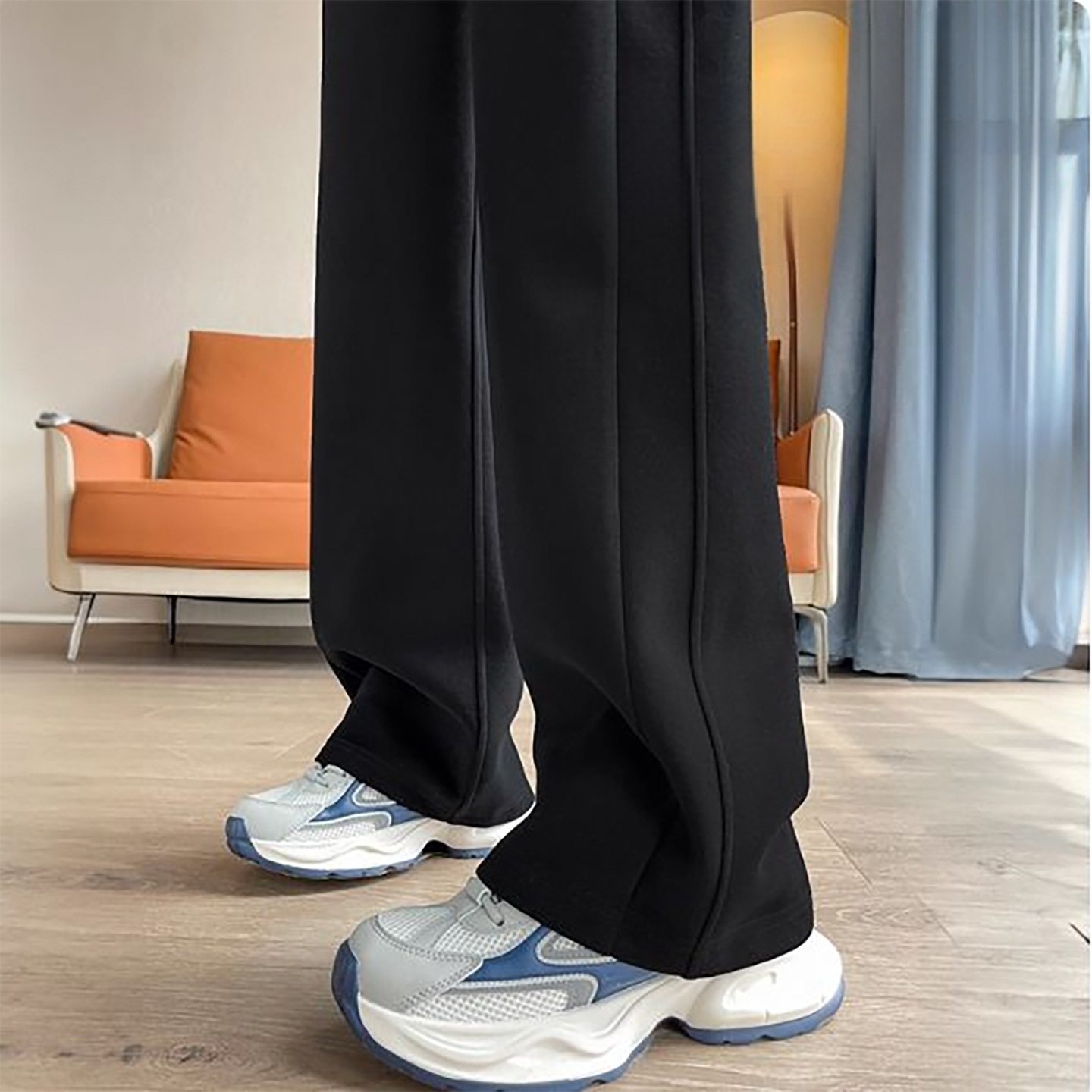 加绒运动裤子女2025新款秋冬小个子窄版卫裤休闲黑色直筒阔腿长裤,女装/女士精品,卫裤,淘宝优惠券,粉丝福利购,淘宝优惠卷