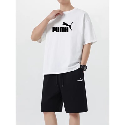 高端纯棉短袖运动休闲套装男潮牌