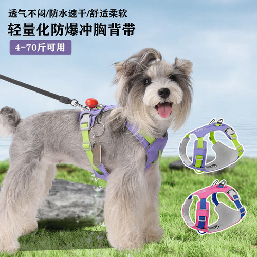 狗狗牵引绳胸背带高颜值不勒脖子