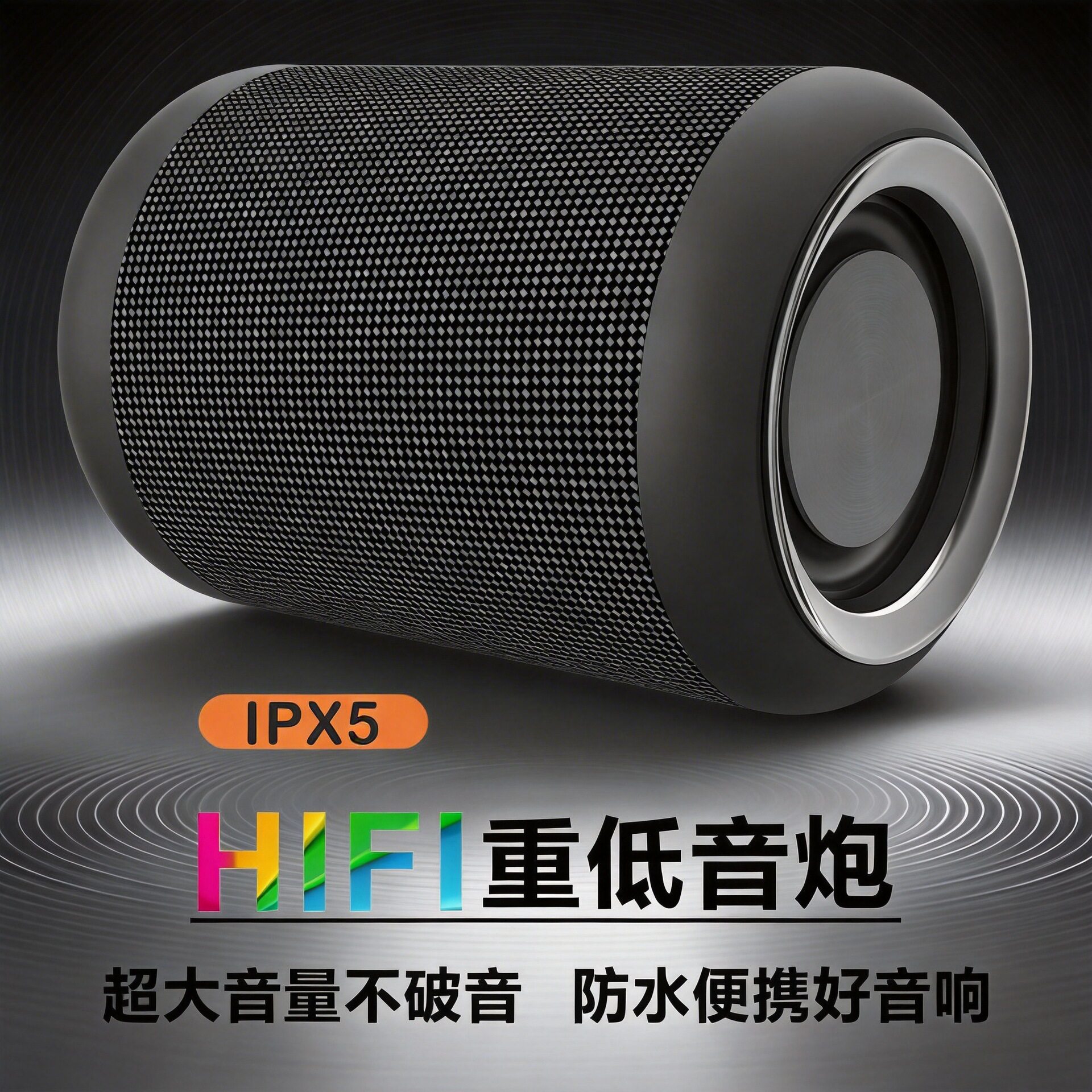 无线蓝牙音箱便携户外防水重低音炮HIFI立体声TWS迷你音响大音响