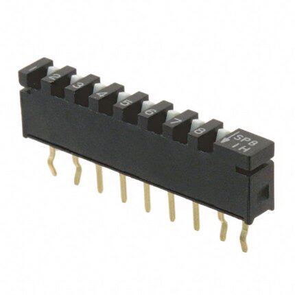 SPA08B〖 SWITCH SLIDE DIP SPST 10MA 20V〗