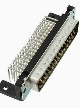 09665227801连接器50POS插头公引脚3排D-Sub通孔直角 原装