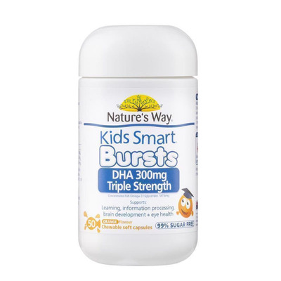 澳洲Natures Way佳思敏婴幼儿童DHA鱼油眼脑黄金3倍50粒1-11岁
