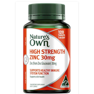 澳洲直邮Natures Own 高能锌营养片High Strength Zinc 30mg120粒
