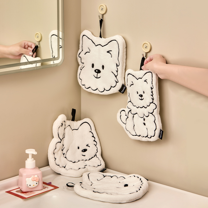 擦手巾挂式可爱吸水速干毛巾