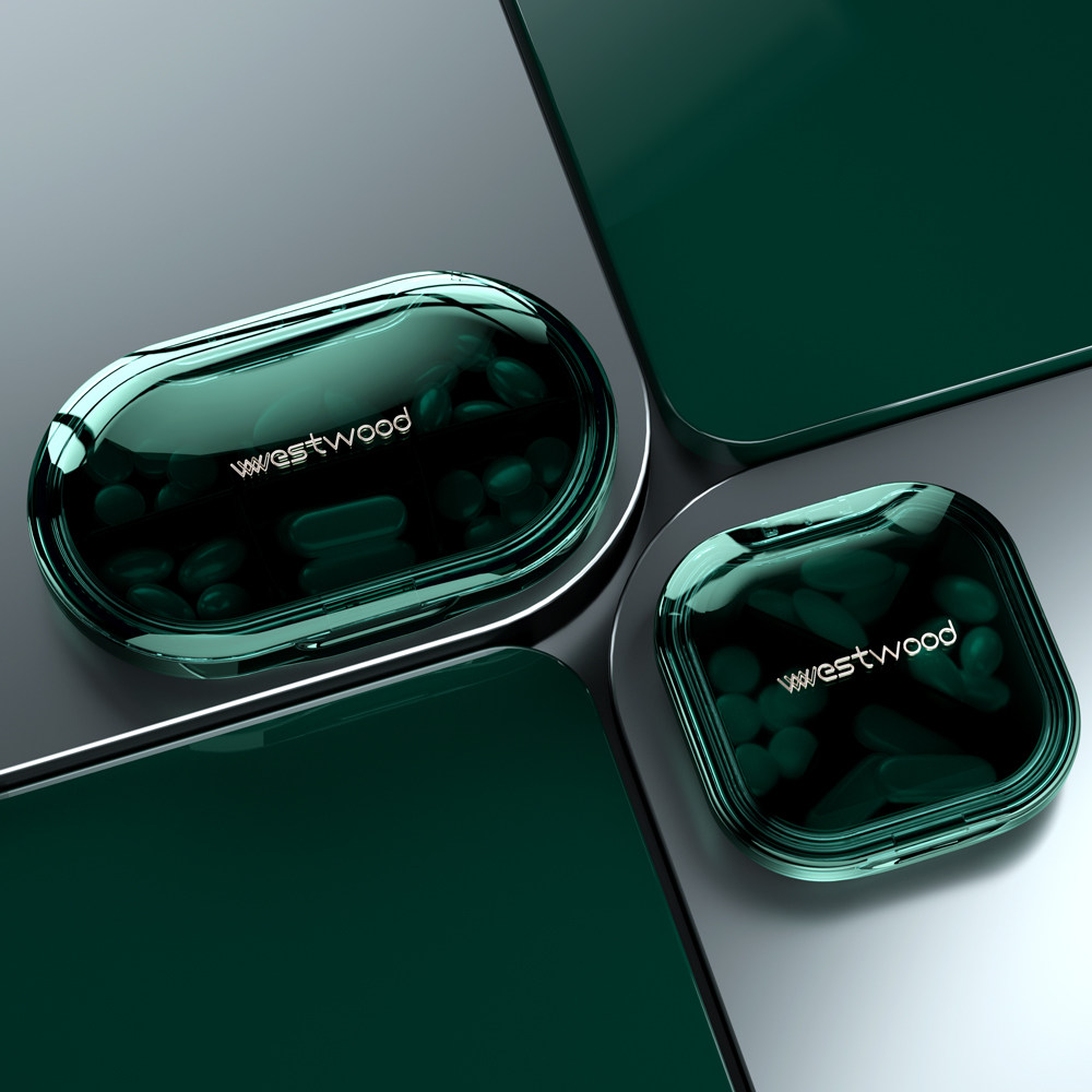 药盒便携药品分装盒一周七天早中晚随身分类切药器一分二装药盒子