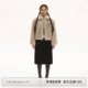 CLOUD WILD环保皮草毛毛外套女高级感皮毛一体外套灰色翻领上衣女
