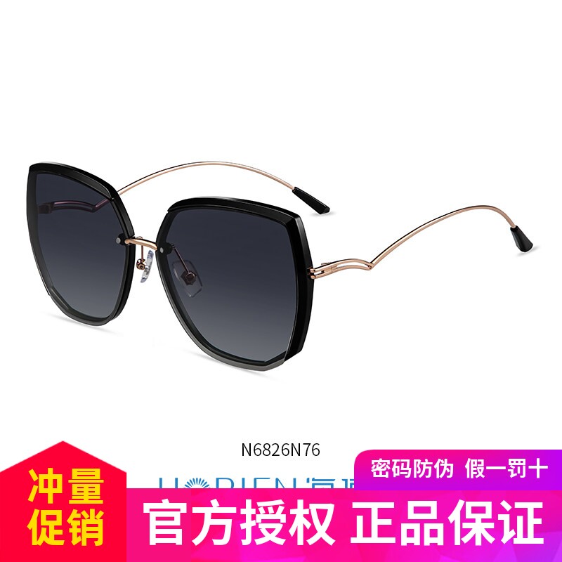 海俪恩新款明星复古大框奢侈风太阳镜开车圆脸墨镜女N6826遮阳镜