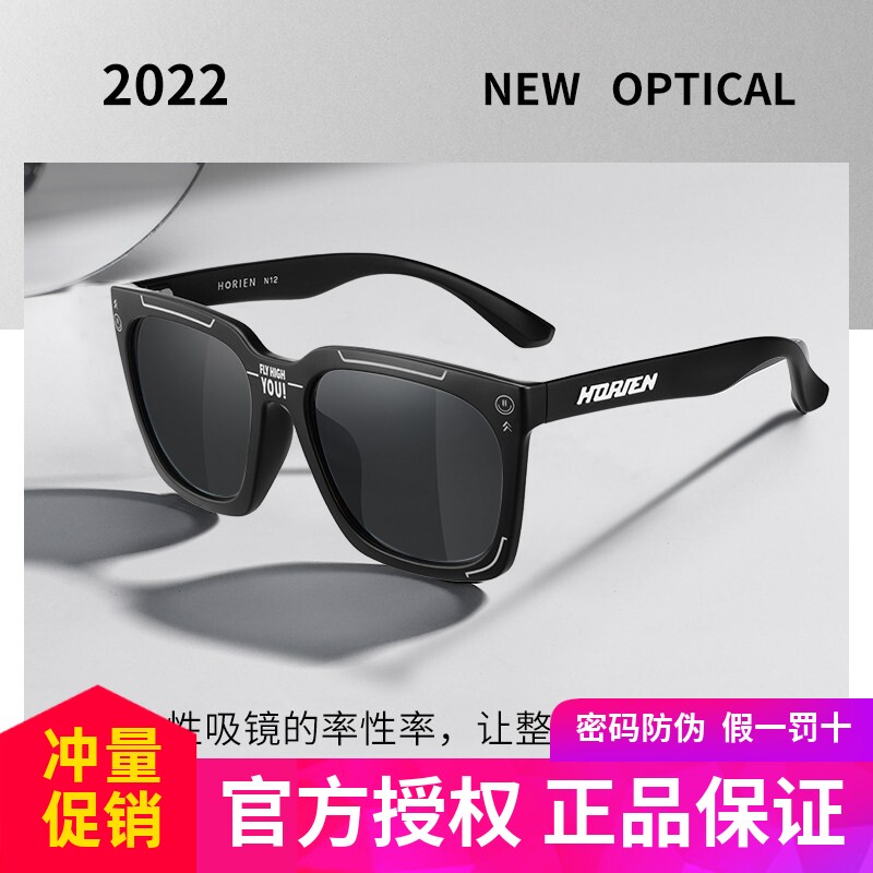 海俪恩新款铝镁超轻太阳镜男运动休闲开车专用偏光墨镜N8161