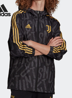 Adidas/阿迪达斯正品新款男子JUVE WINDBREAKR梭织外套FR4220