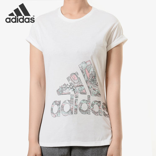 Adidas/阿迪达斯正品女子新款休闲运动上衣透气短袖T恤CX5145