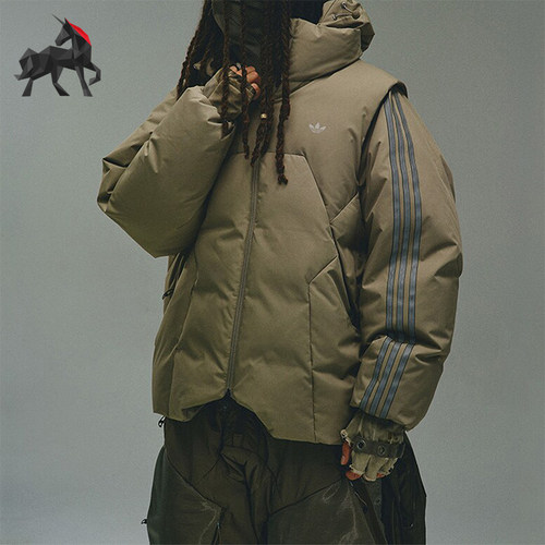 Adidas/阿迪达斯正品联名火山背脊可拆卸男运动羽绒服IY5050