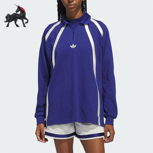 阿迪达斯男女运动长袖POLO衫