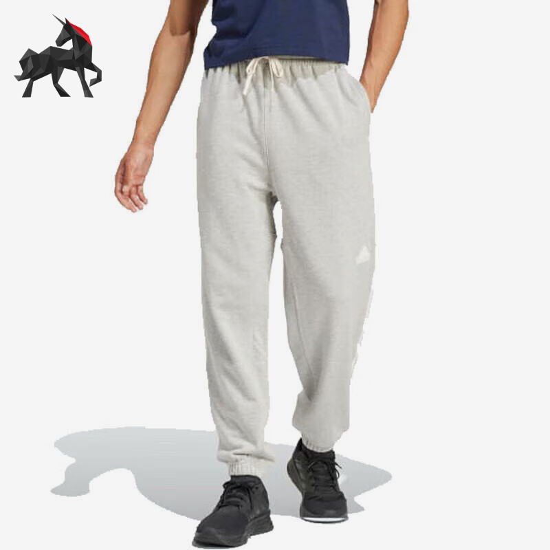 阿迪达斯男士运动束脚长裤