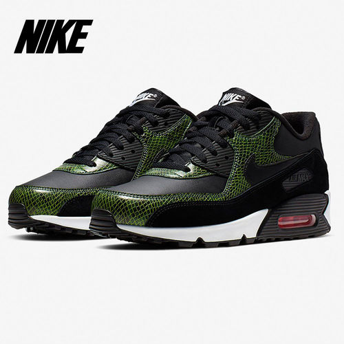Nike/耐克正品Air Max90 Python黑色蛇纹男女同款跑鞋 CD0916