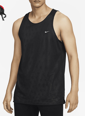 Nike/耐克正品运动男子休闲圆领透气双面无袖背心FB7979-010