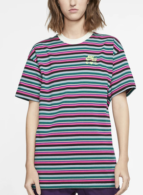 Nike/耐克正品春季新款x Olivia Kim 女子运动条纹T恤 CT2018