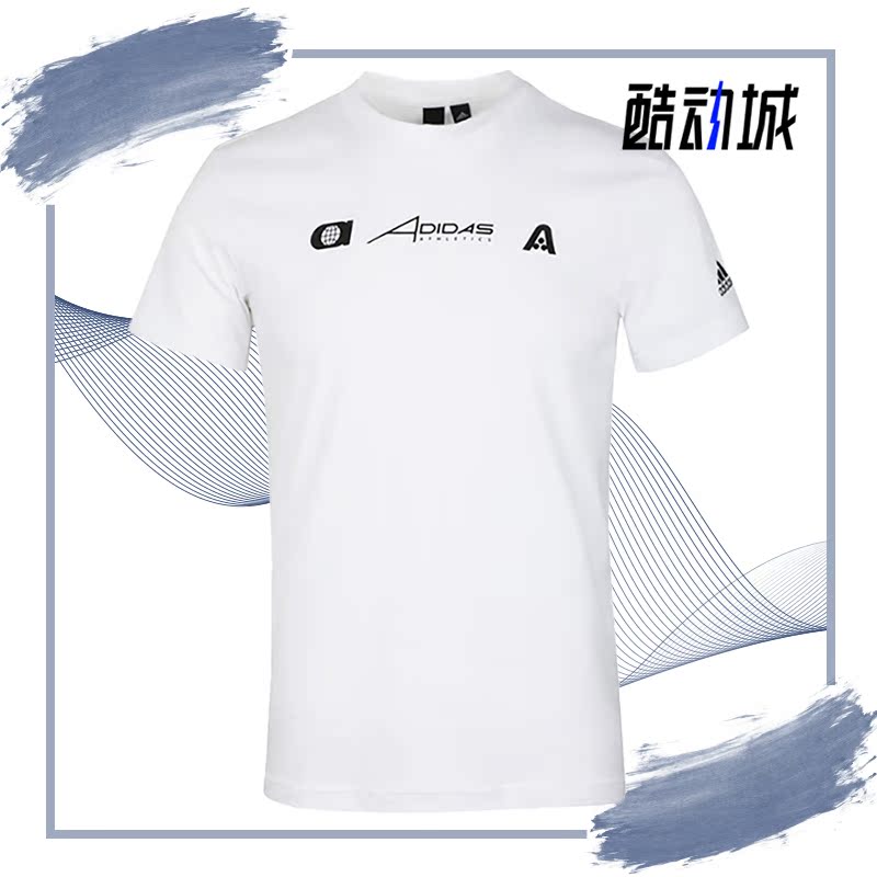 阿迪达斯正品男士运动短袖