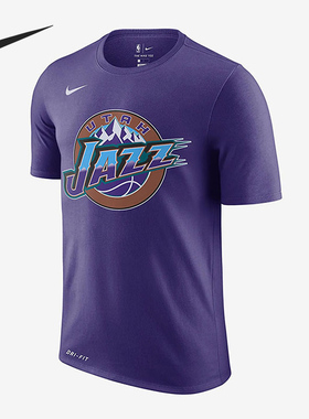 Nike/耐克正品新款 犹他爵士队 男子运动圆领短袖T恤 AT2475