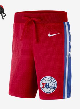 Nike/耐克正品费城76队男子篮球运动透气短裤AV6622-657