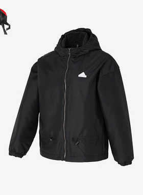 Adidas/阿迪达斯正品TECH WV JKT女士防风加绒连帽外套IM8813