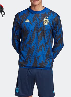 Adidas/阿迪达斯正品阿根廷队男子足球运动保暖套头卫衣 HG7235